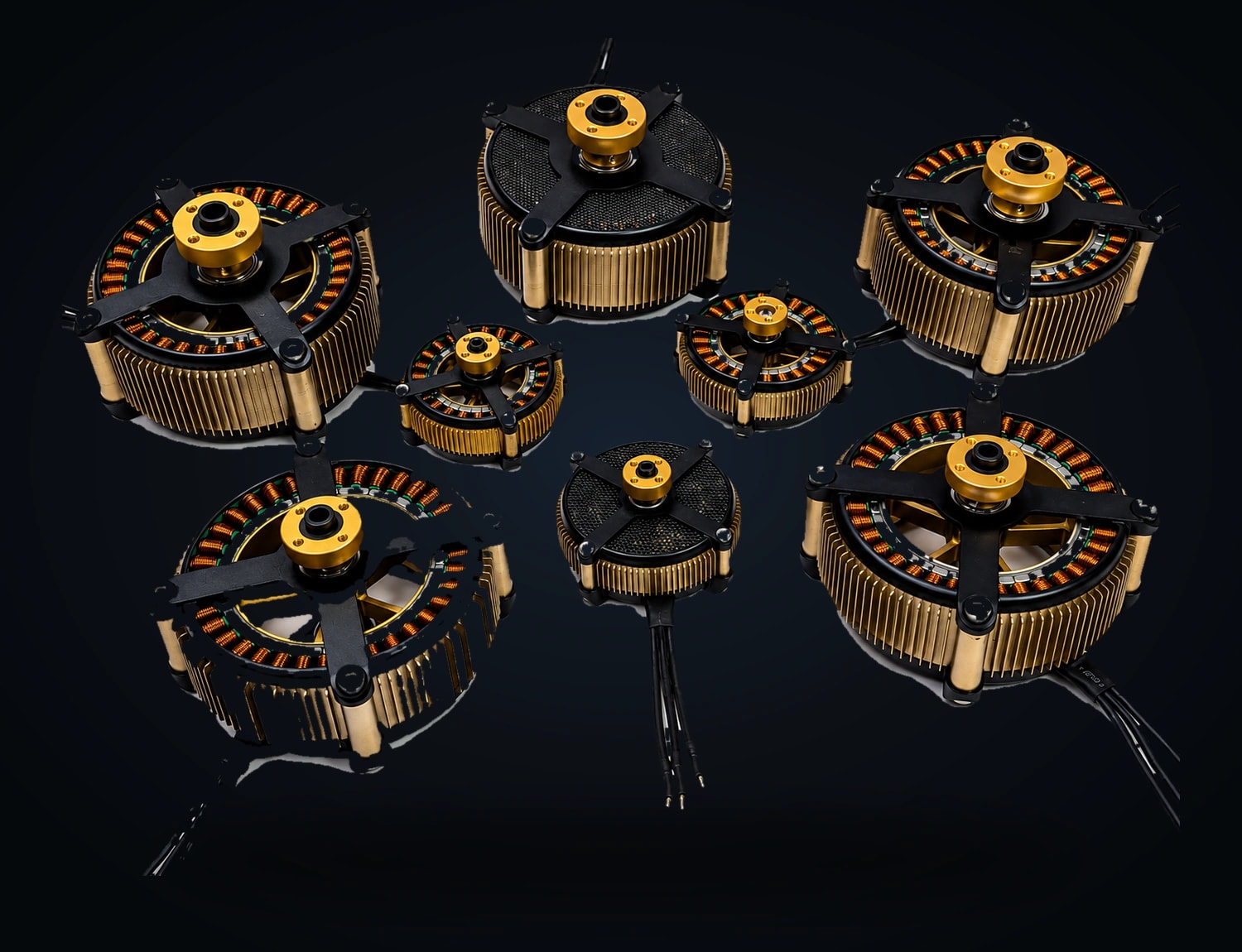 SRM air-cooled BLDC propulsion motor family across the 1 to 10 kW range